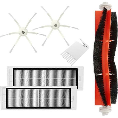 Kit de 6 brosses et filtres HEPA pour aspirateur robot Xiaomi 2/1S Roborock S50 S51 Mi. Accessoires inclus. (1/2)