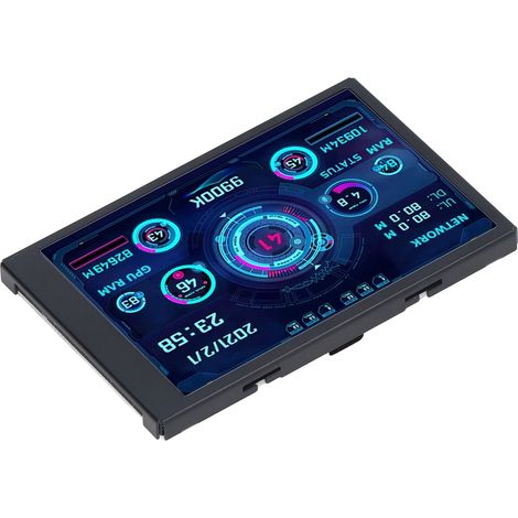3,5-Zoll-Bildschirm mit speziellem Standfuß, um 360° drehbarer IPS-Vollwinkelmonitor, für ITX-Gehäuse, kompakter Überwachungsbildschirm (1/5)