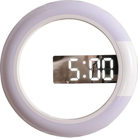 12" Wall Clock, Hollow Wall Clock, Multifunctional, 7 Light Colors and 3 Levels Temperature Display, with Remote Control (1/5)