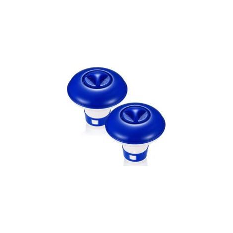 Set mit 2 schwimmenden 5-Zoll-Chlordosierern für Schwimmbäder und Whirlpools, einstellbare Durchflussrate (1/5)