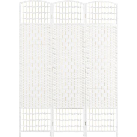 Intimité Instantanée Paravent Séparateur de Pièce Pliable 3 Panneaux 120 x 170 cm Bois Massif pour Chambre et Intérieur Blanc (1/5)