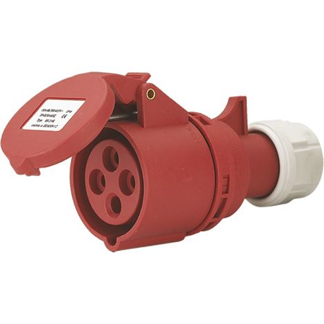 PRESA MOBILE INDUSTRIALE 3p+t  16A  IP44 ROSSA MAURER