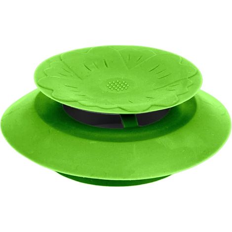 BOUCHON D'ÉVIER, silicone, vert, structure flexible (1/5)
