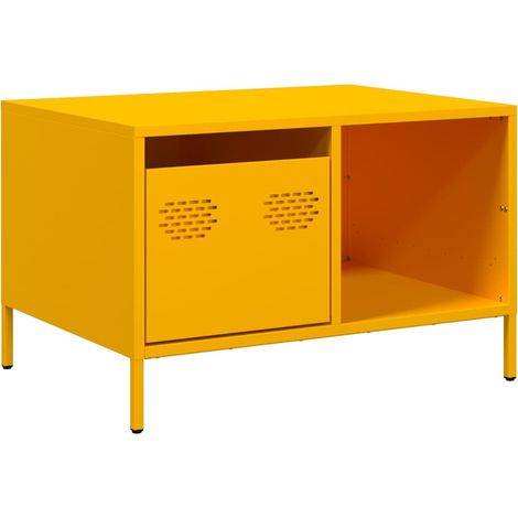Maison Exclusive - Couchtisch Senfgelb 68,5x50x43,5 cm Kaltgewalz