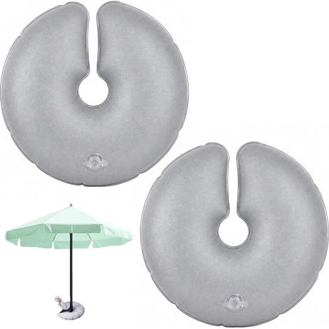Sac de Poids de Parasol Portable – Ensemble de 2 Pièces Pied Parasol, Idéal pour Terrasse, Plage et Jardin, Base Lourd de 65 cm, Contrepoids de Drapeau de Plage (1/5)