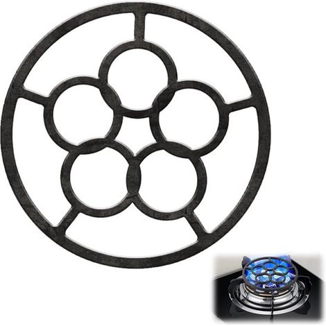 Anillo de soporte de hierro fundido para wok，soporte universal de hierro de 18,2 cm，anillo de soporte antideslizante para ollas pequeñas