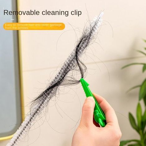 Déboucheur de canalisations de douche - Brosse spirale flexible - 75 cm - Blanc (1/3)
