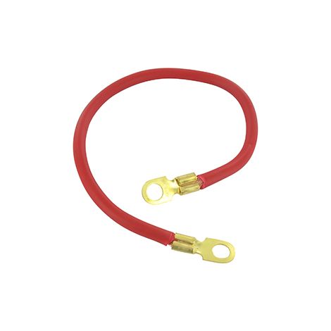Cavo Batteria Rosso a 6 Conduttori con Guaina in PoliVinile. Lunghezza: 405mm con Occhielli ø: 10mm.