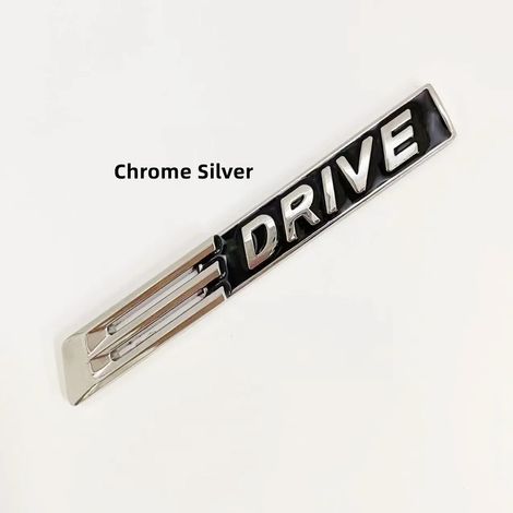 (Edrive Chrome) - Emblème autocollant 3D en métal avec lettres XDRIVE SDRIVE EDRIVE pour coffre arrière de voiture, compatible avec BMW E46 E39 E60 E90 F10 F30 E36 X3 X6 X5 X7 (1/5)