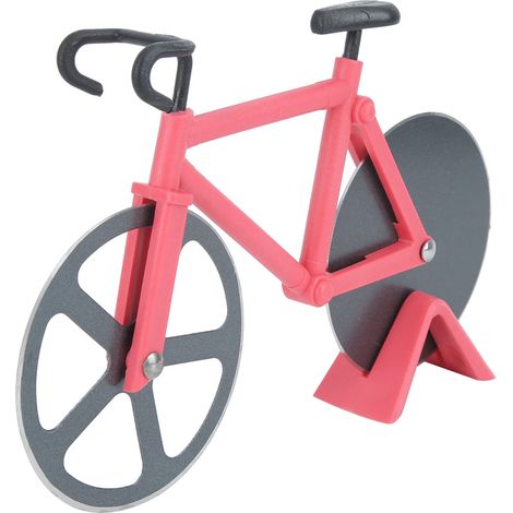 Couteau à pizza en acier inoxydable forme vélo innovant, outil de coupe pour cuisine, accessoire original (1/5)