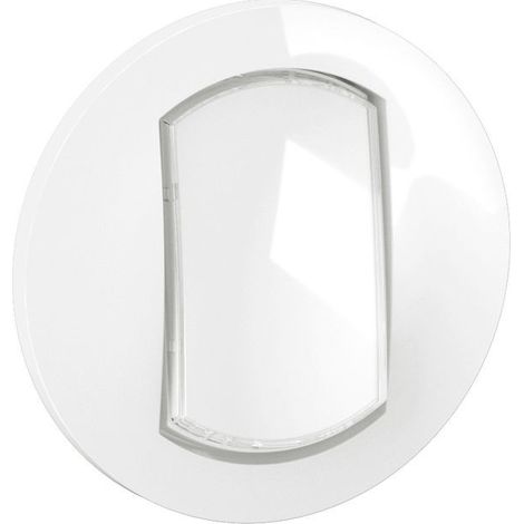Enjoliveur pour interrupteur ou va-et-vient avec porte-étiquette - Céliane - CB7001 - Legrand - Blanc IP44 (1/2)
