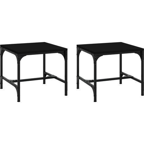 Maison Exclusive - Tavolini 2pz Nero 40x40x35 cm in Legno Multistrato