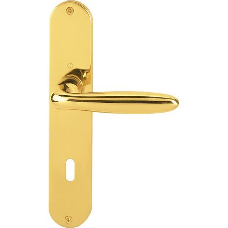 HOPPE® Drückergarnitur mit Langschild Verona M151/302, Messing, 2803667