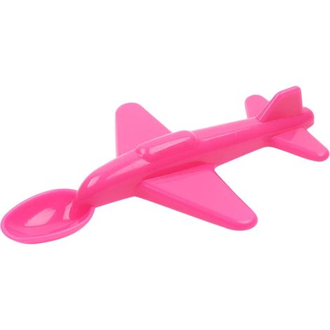 Cuillère Avion En Plastique - 17.5 X 10.5 X 2.5 Cm - Pour Enfants Et Usage Domestique - 1 Pièce (1/5)