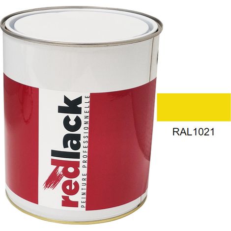Kanne 3L Lack Mehrzweckfarbe – RAL 1021 – Rapsgelb – Seidenmatt – für verschiedene Oberflächen – Redlack