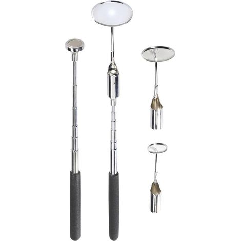 TOOLCRAFT 816419 Kit specchio da ispezione 5 parti incl. Illuminazione LED (1/3)