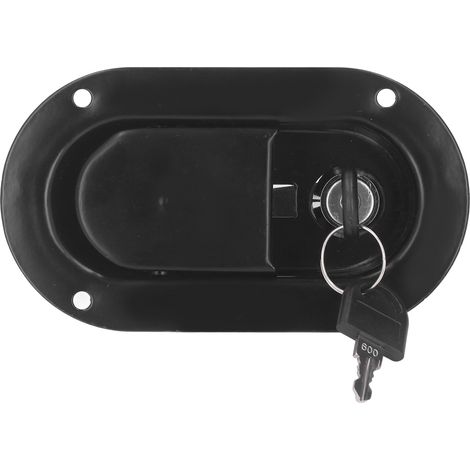 Poignée de verrouillage pour coffre à outils de camion avec 2 clés, poignée de rechange pour verrou à palette, fonctionnement silencieux, accessoires pour groupe électrogène diesel, noir (1/5)