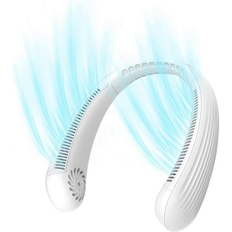 Neck Fan: Rechargeable Bladeless Portable Fan for Outdoor Travel and Sports (1/5)