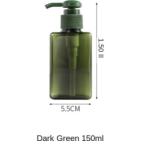 (Vert foncé 150 ml - 1 pièce) 3368 Flacon de voyage pour savon pour les mains, savon pour le corps, shampoing, flacon portable, créatif et petit, vide, grande capacité, flacon à pression, lotion (1/5)