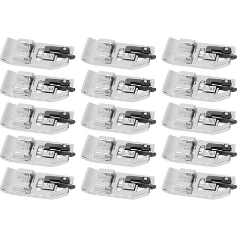 Set mit 15 universellen Overlock-Nähfüßen aus Edelstahl zum Aufstecken für Haushaltsnähmaschinen (1/5)