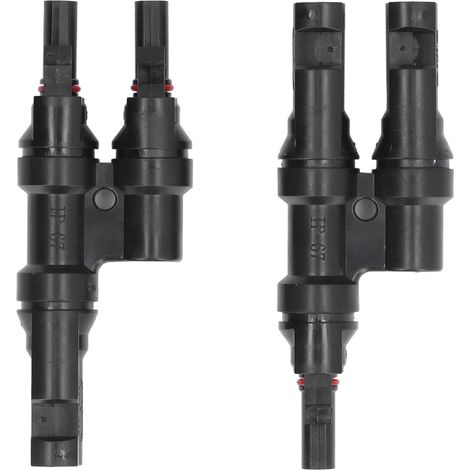 Wasserdichter 2-in-1-Solarstecker (Stecker/Buchse), zwei Anschlüsse für Photovoltaik-Modulkabel, 40 A, 1000 V DC (1/5)