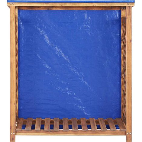 vidaXL Caseta para leña madera maciza de acacia 105x38x115 cm (1/2)