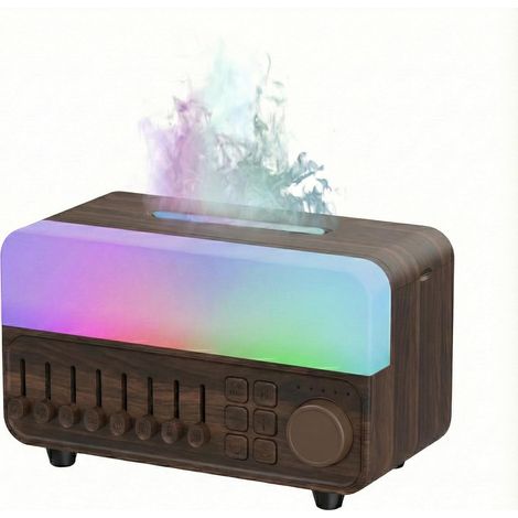 Humidificateur à bruit blanc A14 avec lumière flamme, haut-parleur Bluetooth et réservoir de 150 ml – Humidificateur à brume avec lumière RGB respirante, minuterie 5 heures, luminosité réglable (1/5)