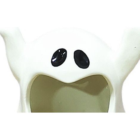 Bougeoir décoratif fantôme mignon pour Halloween, petit récipient en porcelaine blanche haute température pour bougie parfumée. (1/5)