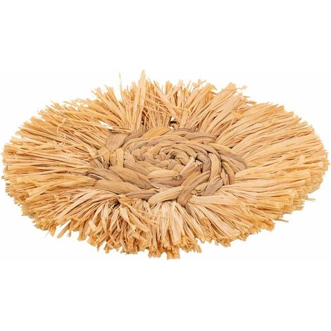 Figura decoración de pared de fibra natural marrón d39x02 (1/5)