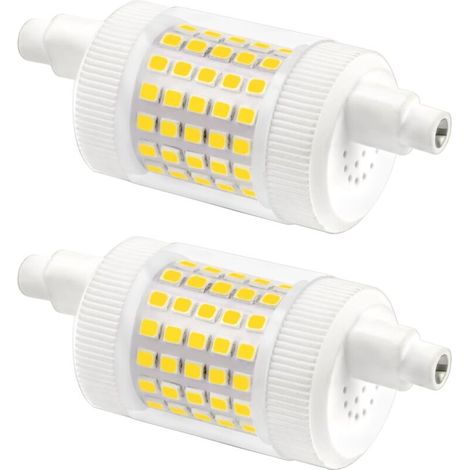R7S 78mm Dimmable 15W Neutral White 4000K 1500lm, Equivalent to R7S 78mm 120W-150W Halogen Lamp, AC 230V, R7S 78mm LED Dimmable Ceramic Ceiling/Floor Lamp, 2-Pack