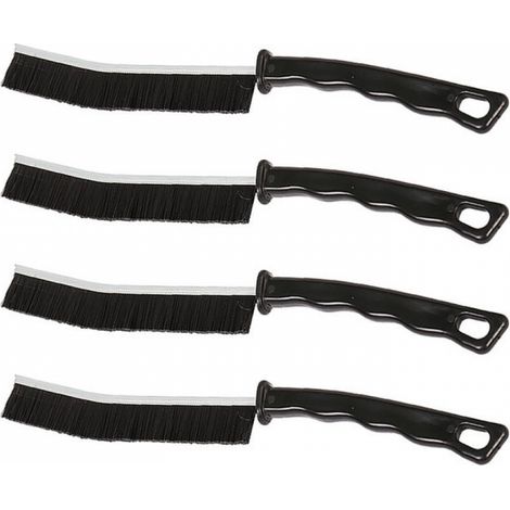 Brosse de Nettoyage des Interstices 4 pièces, Brosse Nettoyage Salle de Bainbrosse Joint Carrelag, Brosse de Nettoyage à Poils Durs pour Rainure Fenetre, Salle de Bain, Toilettes, Cuisine (1/4)