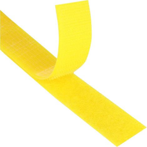 24 Set de ruban au crochet et ruban de velours Avec adhésif acrylique Jaune 20 mm x 8 m Haute qualité industrielle (1/4)