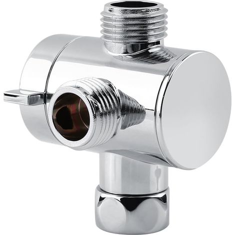 Vanne de dérivation multifonctionnelle à 3 voies avec adaptateur en T pour pommeau de douche et bidet, G1/2 (1/5)
