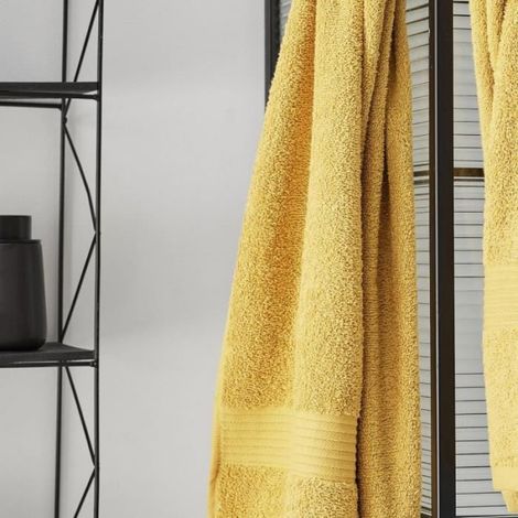 Maxi drap de bain uni ESSENTIAL - - Jaune 90x150 cm (1/4)