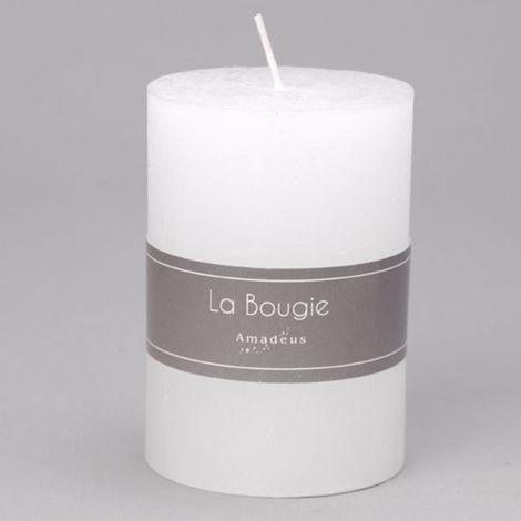 Amadeus - Bougie petit cylindre 7 x 10 cm blanc (lot de 6) (1/2)