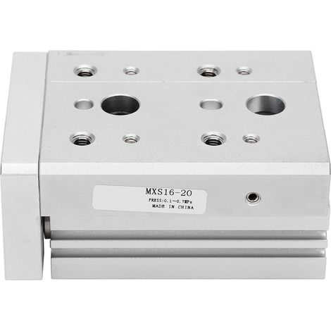 MXS16 Vérin Pneumatique à Rail de Guidage Haute Précision Alésage 16×2mm Double Effet Course 20mm (1/5)