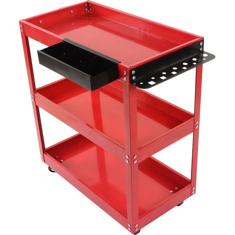 Chariot à 3 étagères avec roues verrouillables, chariot roulant de rangement pour cuisine, bureau et maison (1/5)