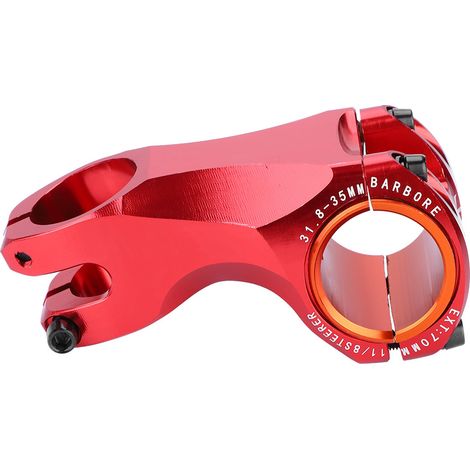 Potence de Vélo de Montagne - Tube en Alliage d'Aluminium -17°, Diamètre 31.8mm, Rouge, Pièce de Rechange (1/5)