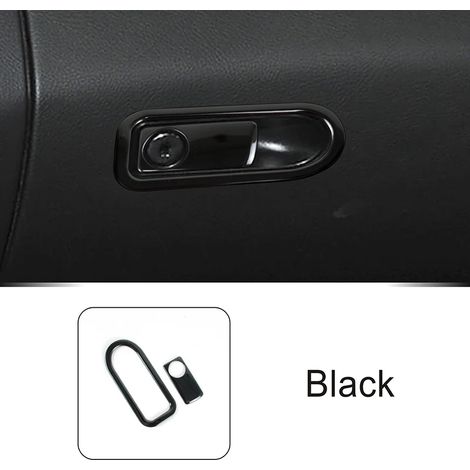 (Noir) Garniture décorative de cadre de commutateur de boîte à gants en acier inoxydable, compatible avec Mercedes-Benz Classe C W205 (2015-2018) - Intérieur (1/5)