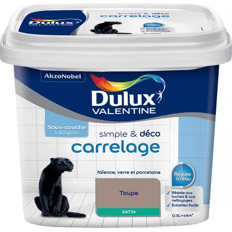 Peinture De Rénovation Simple & Deco Carrelage Satin Taupe 0,5 L - Dulux Valentine