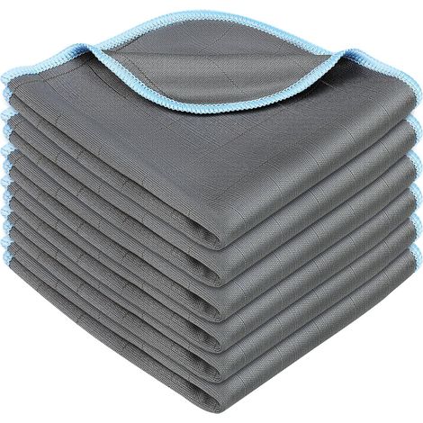 Chiffon Microfibre Carbone, 6X Chiffon Vitre sans Trace Réutilisable Chiffon Magique Fibre De Carbone Cuisine, Voiture, Verre, Nettoyage Vitre 400GSM 30 X 30 Cm (1/5)