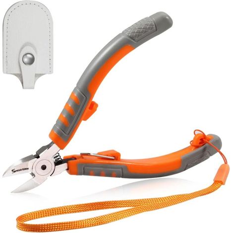 Pince coupante diagonale de 12,7 cm, pince coupante latérale avec verrouillage de sécurité, mini coupe-fils de précision en acier au chrome vanadium (1/5)