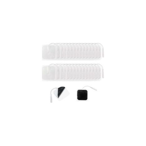 30 pièces Patch de coussin d' électrode carré 50x50 mm Patchs pour électrodes Patchs de massage Coussinets d'électrodes de remplacement Soulagement de la fatigue musculaire (30 Blanc) H232