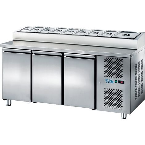 Saladette positive - 3 portes - 420 L - Sofraca