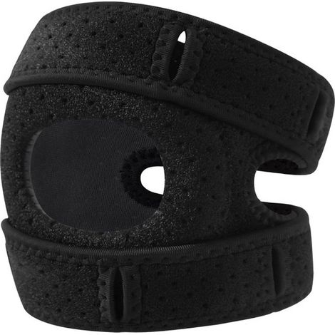 Rodilleras deportivas, paquete de 2 unidades, adecuadas para corredores y jugadores de cuerda de salto, talla L, color negro. (1/5)