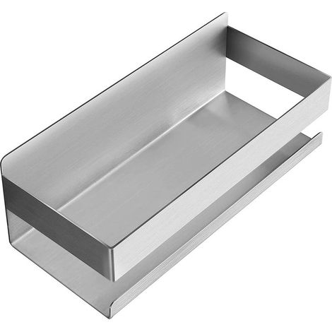 Étagère à coller sur étagère de salle de bain autocollante à coller sur le chariot de douche sans perçage en acier inoxydable SUS304, étagère autocollante sur les étagères de douche murales de la sall (1/5)