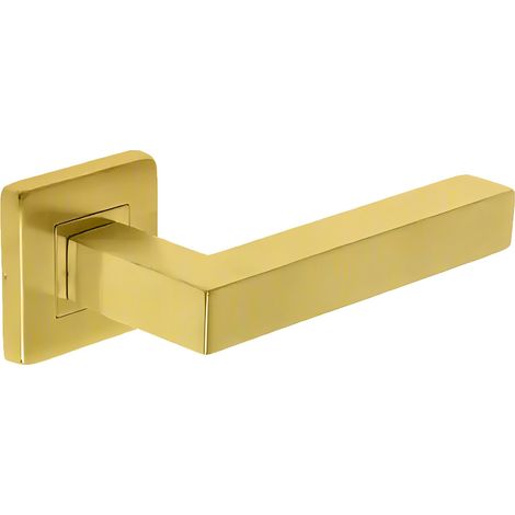 Coppia di maniglie KLOSE besser rosette Square NELLY in acciaio inox 304 PVD -ORO  Senza rosette di funzione