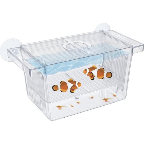 Acrylic Incubation Box with Suction Cups for Betta Shrimp Fry in Aquarium (1/5)