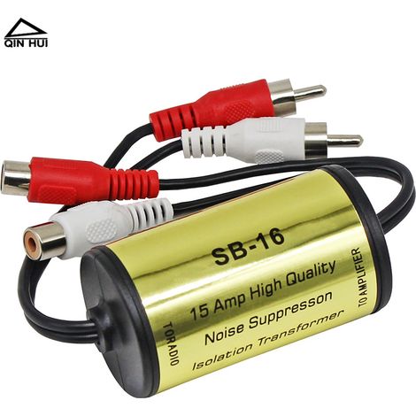 Auto-Audiosystem mit Rauschunterdrückung, Stereo-Masseunterdrückung, Audio-Isolator und Audiofilter. (1/4)