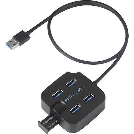 Hub USB 4 ports, répartiteur, support pour téléphone portable, distributeur de vitesse FT (1/4)